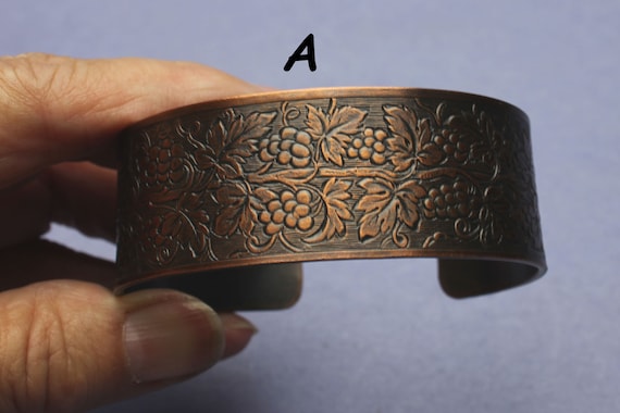 Bracelet Ancien En Cuivre Argenté - Style Vintage