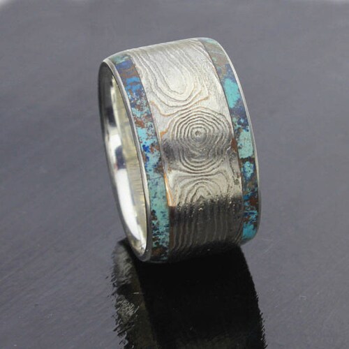 Mokume Gane Ring in Sterling Silver/copper Etsy