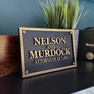 Nelson and Murdock Inspired Fan Art Mini sign prop replica