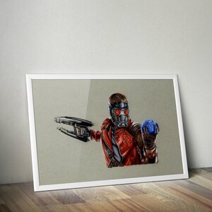 Drawing Print of Chris Pratt as Star Lord/Peter Quill in Guardians of the  Galaxy