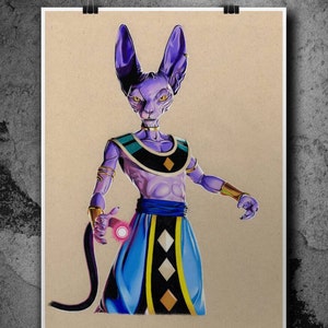 Lord Beerus Kunstdruck A4/A3 Bild 2