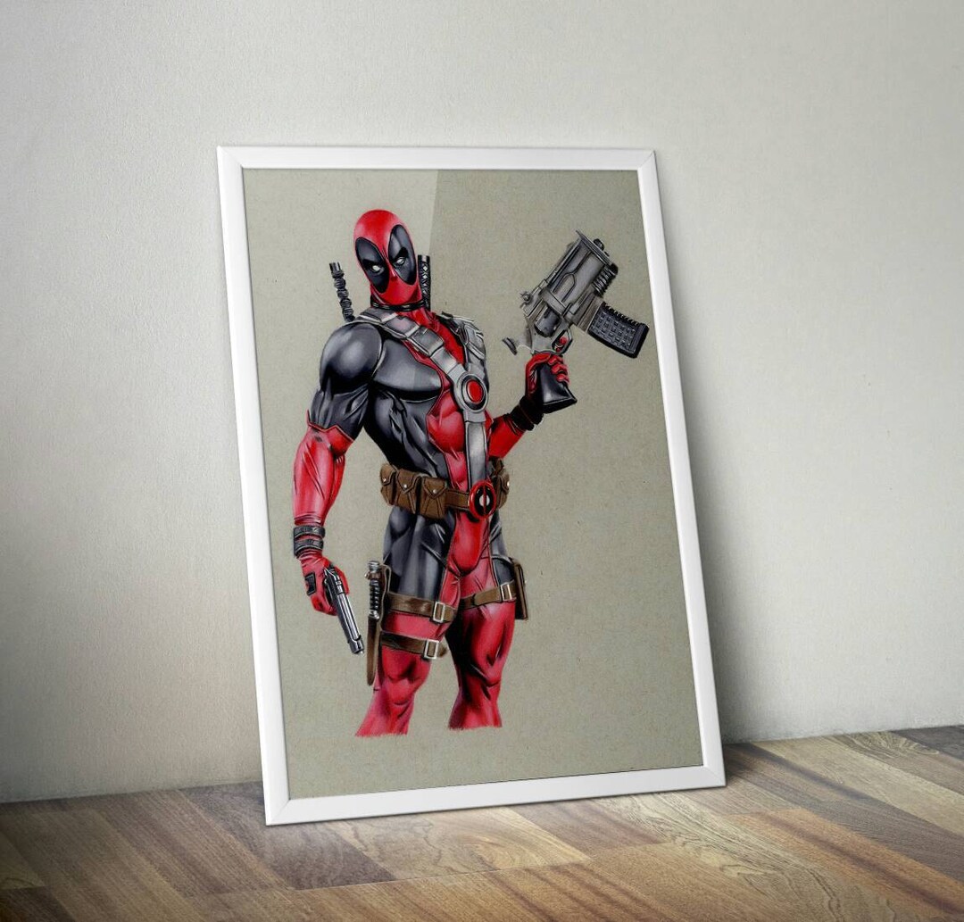 Deadpool Tirage dart A4/A3 Etsy France
