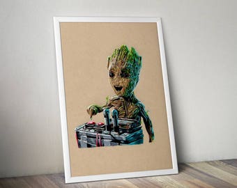 Baby Groot - Fine Art Print - A4/A3