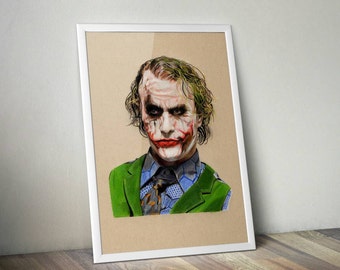 Heath Ledger Joker - Fine Art Print - A4/A3