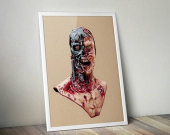 Terminator Zombie - Fine Art Print - A4/A3