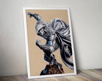 Moon Knight - Fine Art Print - A4/A3