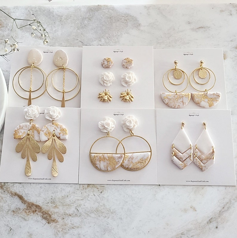 HONEY STUDS GLD IRIDESCENT PEONY PNK EARRINGS main image 1