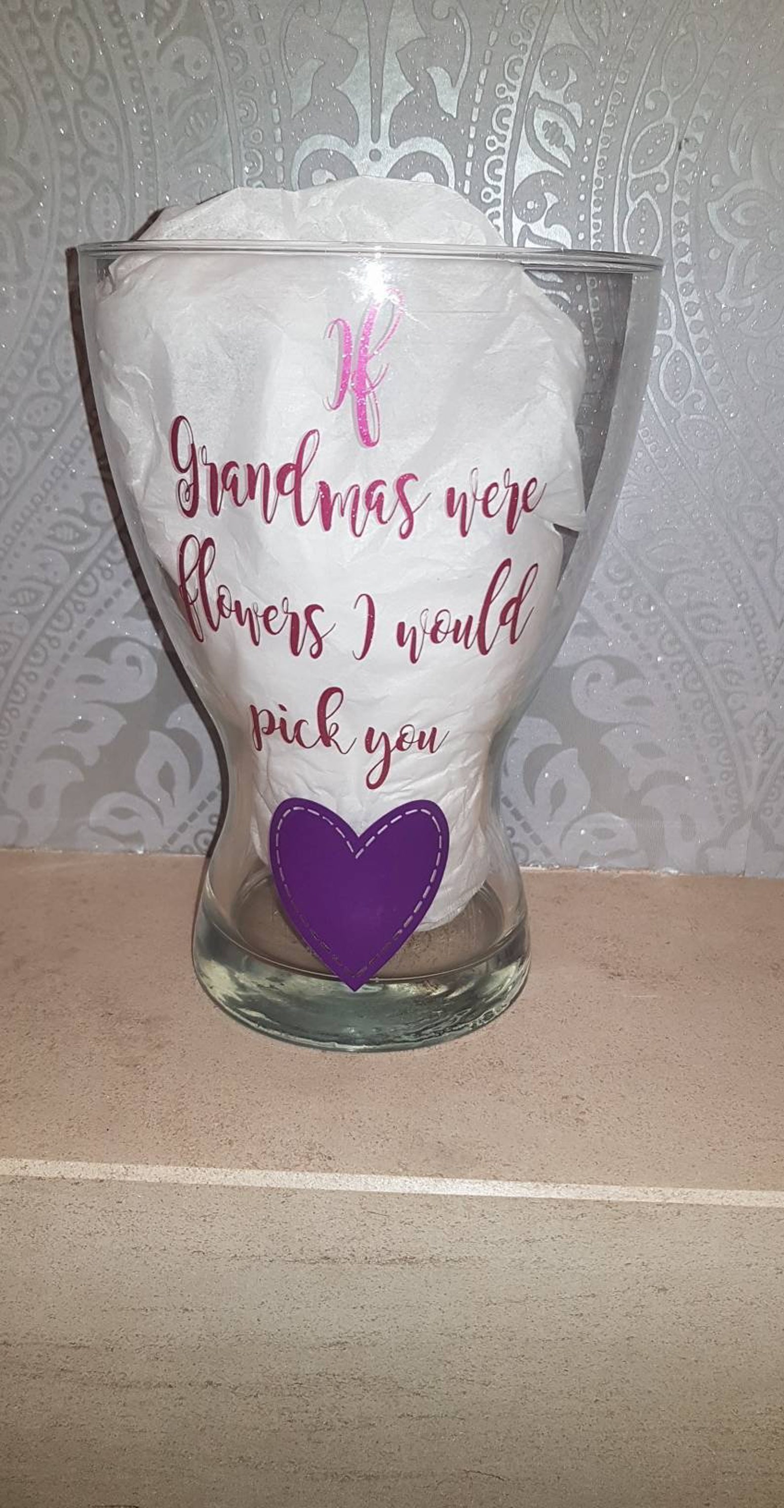 Nanny vase. Grandma vase. Personalised vase. Aunty vase. Etsy