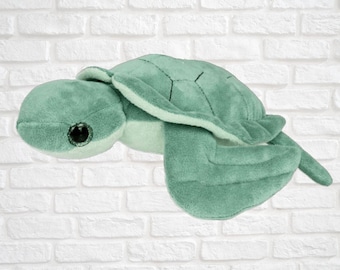 8 inch Unstuffed Plush Animal- Sea Turtle