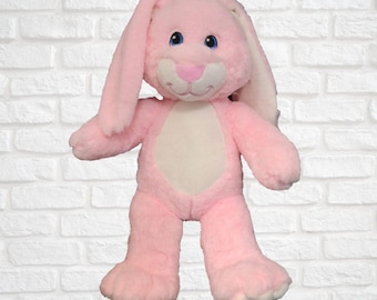 16 inch Unstuffed Plush Animal- Pink Bunny