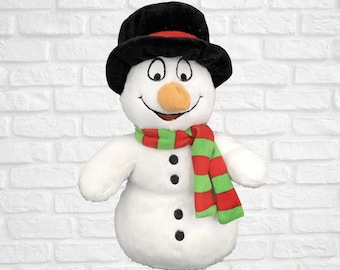 8 inch Unstuffed Plush Animal- Snowman