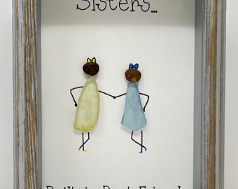 Sea Glass Art  Sisters…built-in best friends for showers Christmas, Hanukkah, holiday, and birthday gifts