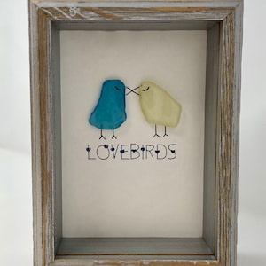 Inséparables en verre de mer pour des cadeaux d&#39;anniversaire, de mariage, de douche, de Saint-Valentin, de fiançailles, d&#39;anniversaire, de Noël, de Hanoucca et des fêtes