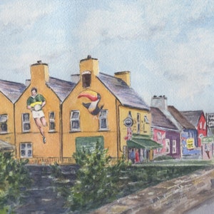 Sneem Tavern Ireland, Sneem Ireland, Ring Of Kerry, Kerry Pub Print, Ireland Village art, County Kerry art, Ireland landscape, Irish art
