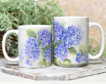 Hydrangea Mug Etsy