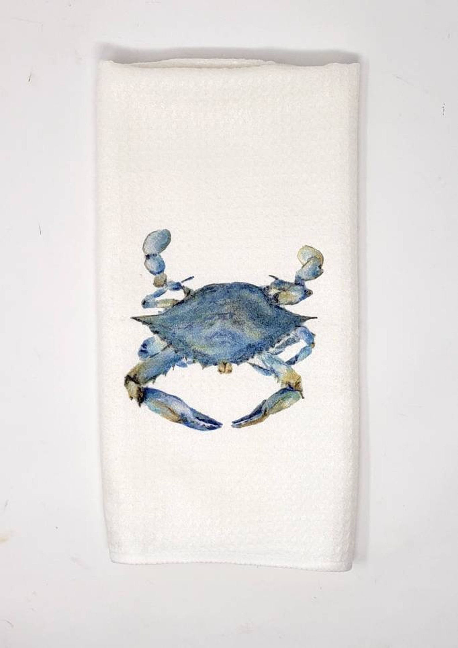 Blue Crab Tea Towel Blue Crab Kitchen Decor Maryland Blue Etsy