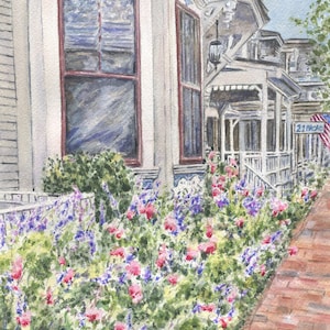 Nantucket Broad Street Watercolor Prints, Nantucket Painting, Cape Cod print, Nantucket art print giclee, Broad Street Nantucket