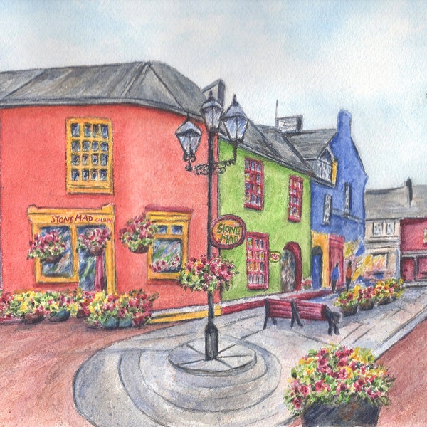 Kinsale Ireland Watercolor Prints, Kinsale Painting, Ireland Art, Irish Art, Framed Ireland Painting, Irish Gift,