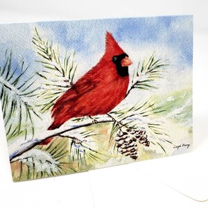 Red Cardinal Weihnachtskarten, Vogel Kunst Blankokarten, Red Cardinal Weihnachtskarten, Urlaubskarten, Redbird Painting Notecards