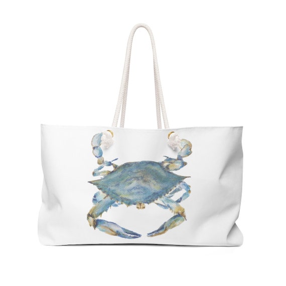 Blue Crab Weekender Bag Blue Crab Beach Bag Maryland Blue Crab Etsy
