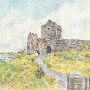 Dunguaire Castle, Galway Bay, Ireland Landscape, Irish Castle, Irish Art, Ireland Painting, Ireland Painting, Irish Print, Ireland Castle