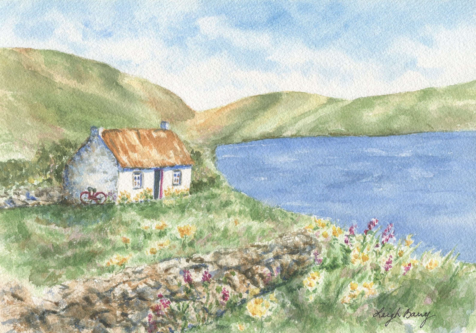 Irish Note Card Irish Cottage Notecards, Irish Notecards, County Clare, Ireland ...