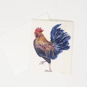 Rooster Notecards Blank Greeting Cards Rooster Art rooster painting watercolor art rooster stationary colorful rooster art gift for mom
