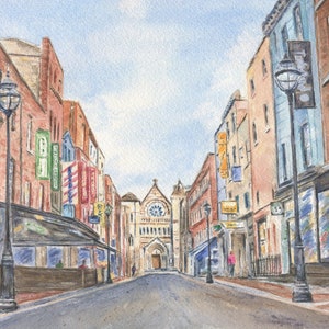 South Anne Street, Dublin, Ireland Painting, Dublin Print, Watercolor Original Or Giclee Print, Irish Art, Ireland Painting, Irish Gift