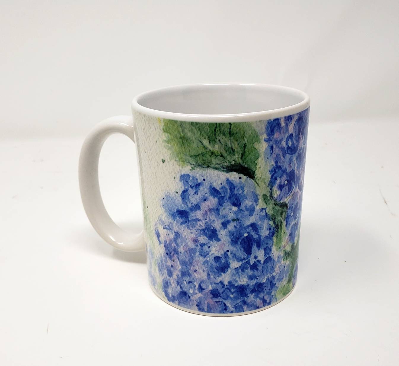 Hydrangea Mug Hydrangeas Watercolor Coffee Mug Hydrangeas Etsy