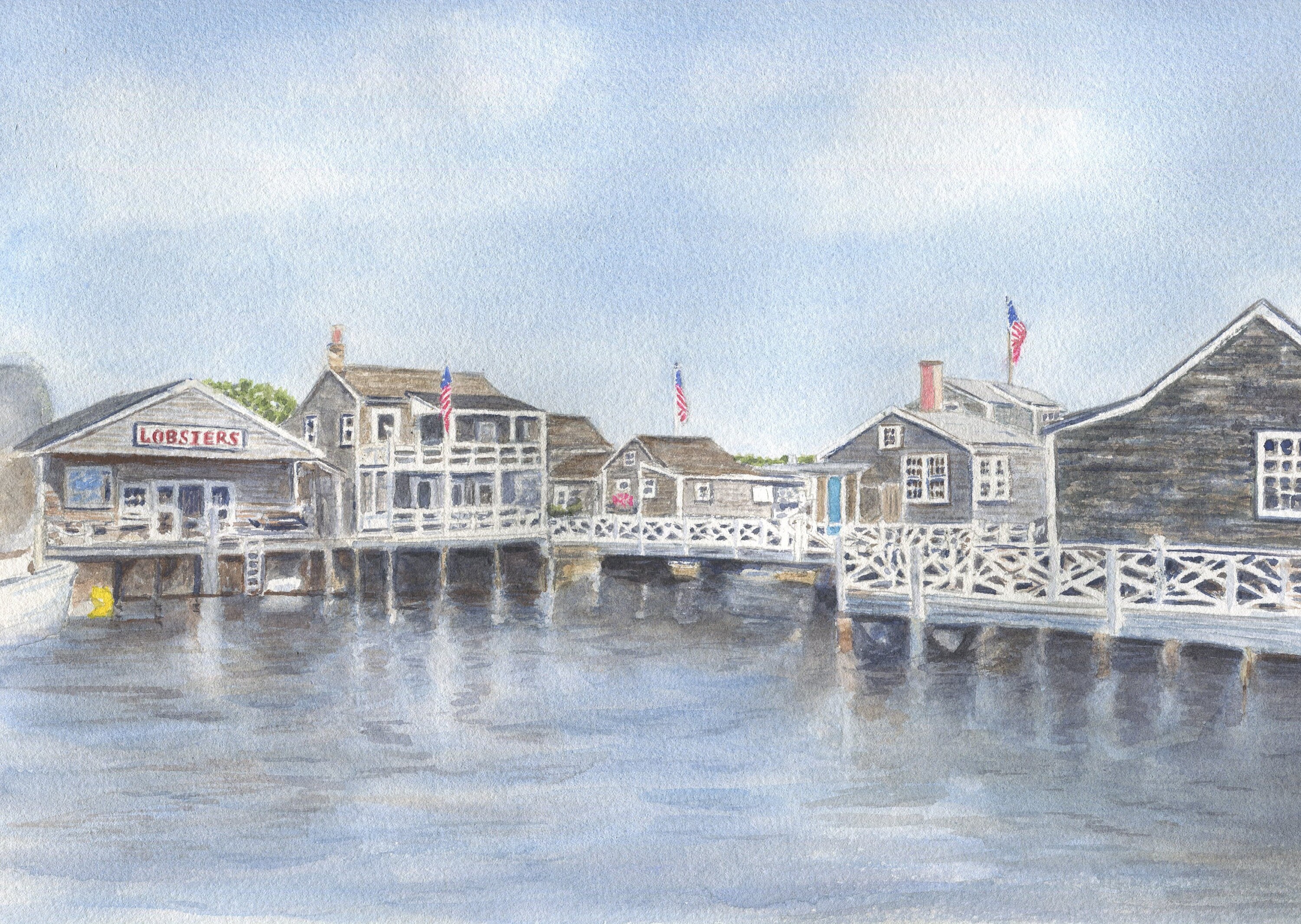 Nantucket Harbor Christmas Ornament Nantucket Christmas Gift Etsy