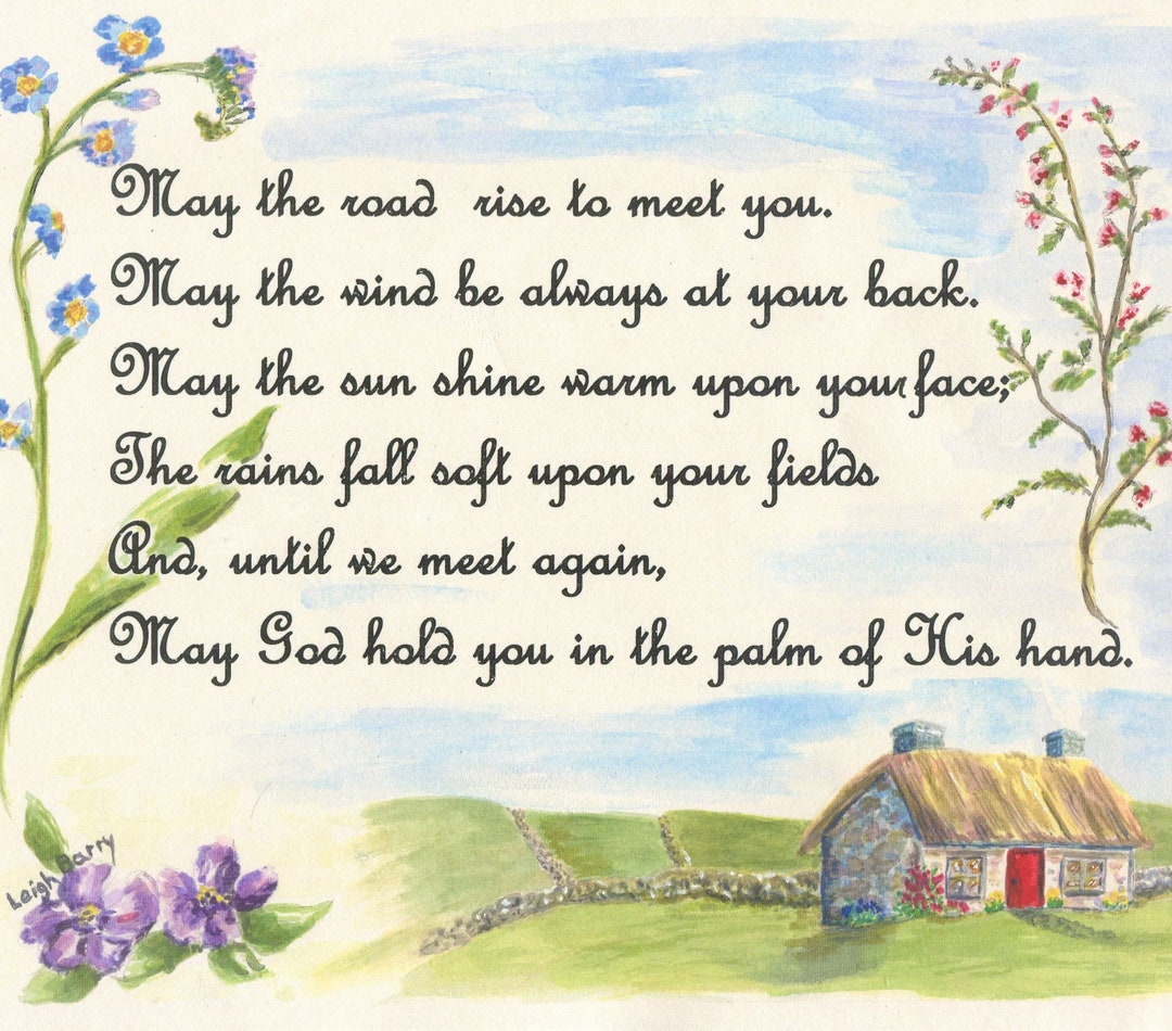 Irish Blessing Print Irish Gift Framed Irish Blessing Irish Wall