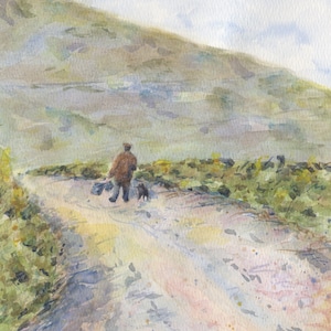 Heading Home 2 Ireland landscape watercolor Irish art Irish painting  Dingle Ireland giclee print original painting