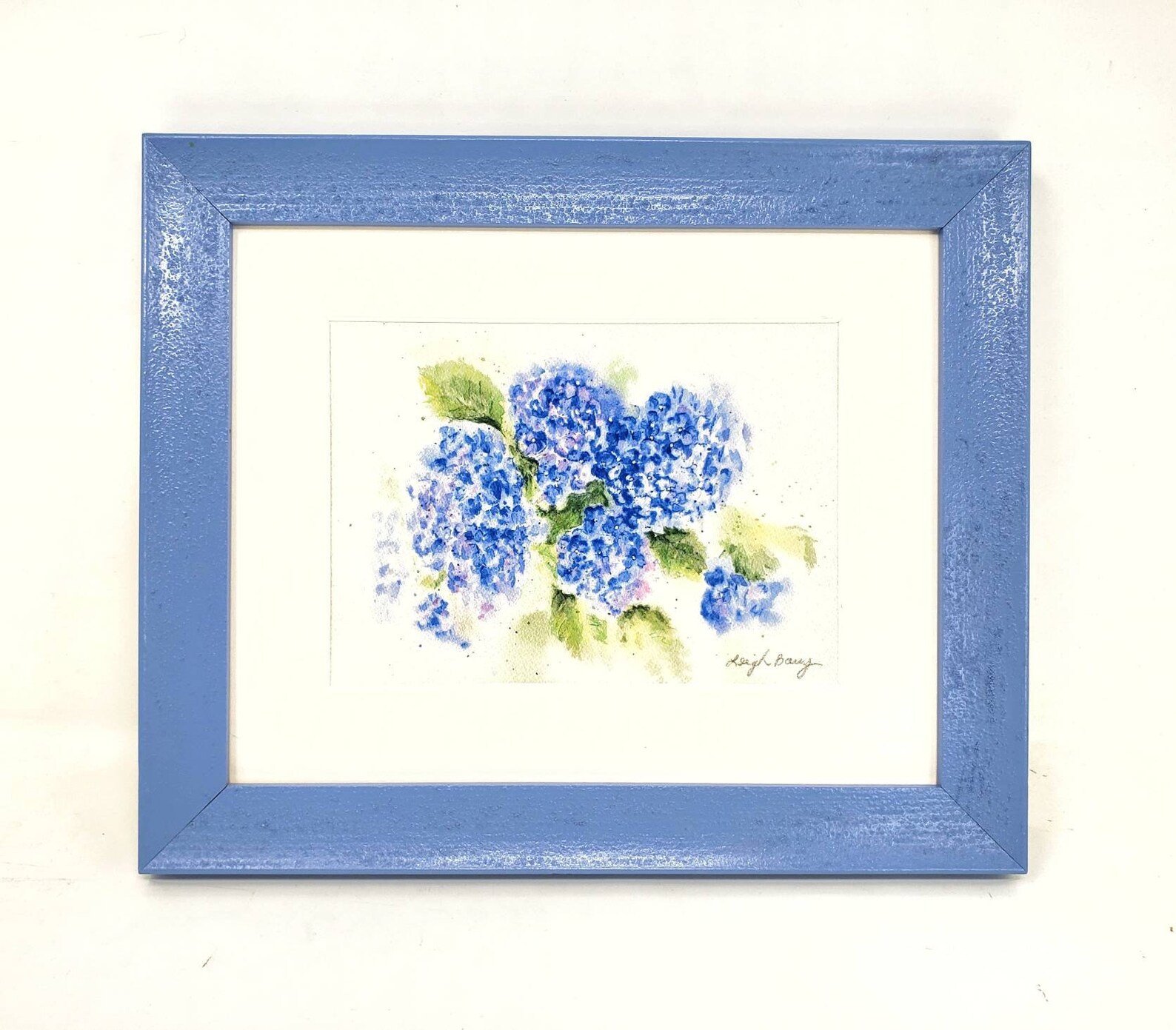 Hydrangeas Floral Watercolor Print Hydrangea Art Decor Blue Etsy