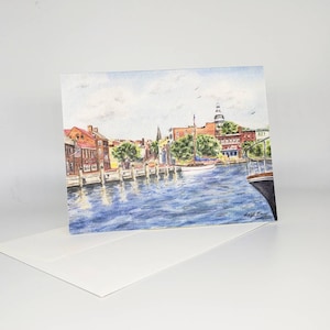 Annapolis notecards, Annapolis gift, Annapolis cards, Annapolis Maryland gift, nautical notecards, naval academy gift, Maryland art painting