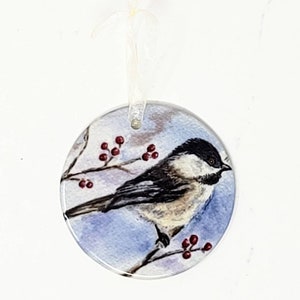 Meise Ornament, Meise Weihnachten Ornament, Vogel Baum Ornament, Meise Vogel Kunst, Vogel Malerei, Weihnachtsdekor, Geschenk für Vogel Liebhaber