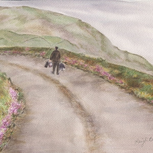 Heading Home Ireland landscape watercolor Irish art Irish painting  Dingle Ireland giclee print original painting