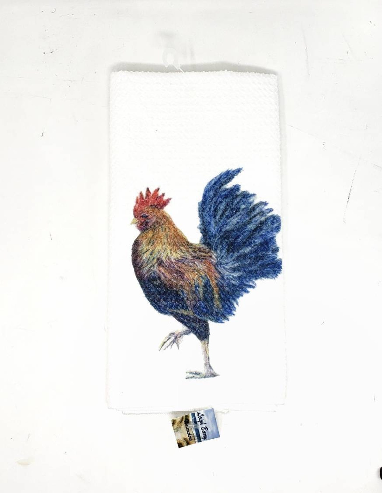 Rooster Tea Towel Dish Towels Kitchen Towels Rooster Art Etsy