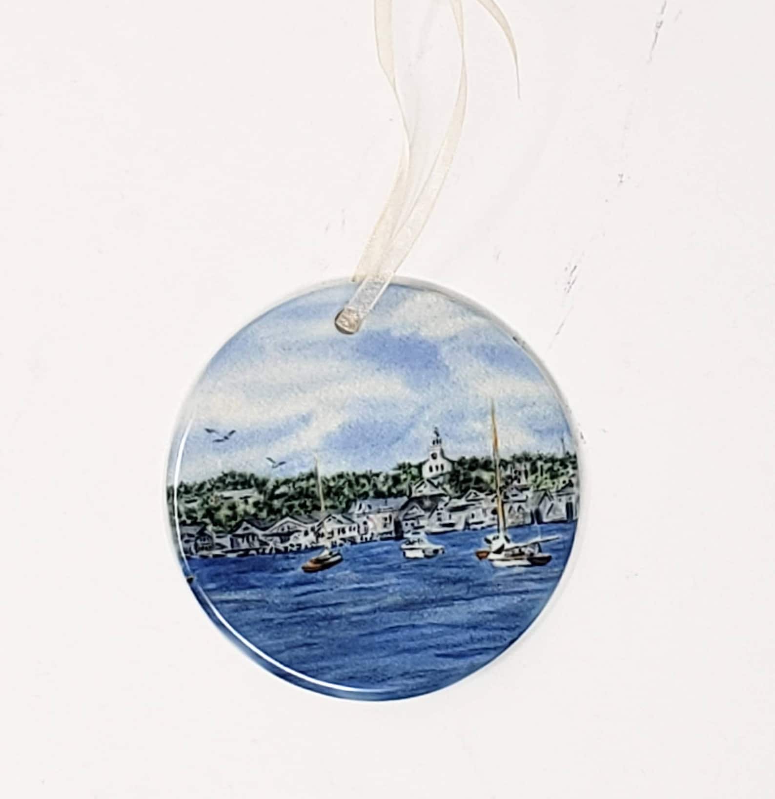 Nantucket Skyline Christmas Ornament Nantucket Gift Holiday - Etsy