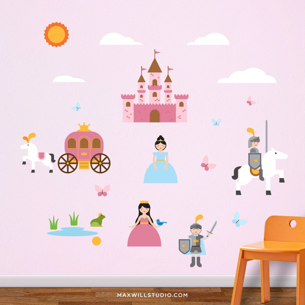 Princess Wall Decal Princess Decal Princess Wall Sticker Etsy