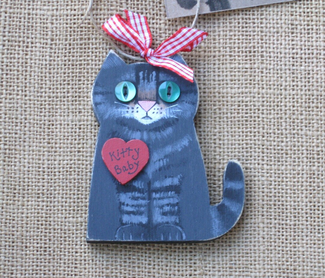 Custom Cat Ornament, Painted From YOUR PHOTOS, Cat Portrait