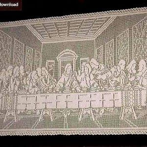 The Last Supper Filet Crochet Pattern Instant Download