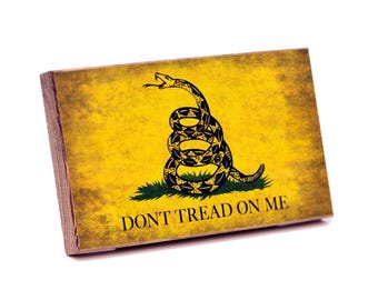 Gadsden Wooden Desk Decor - Handcrafted Wooden Flag - Military Gift