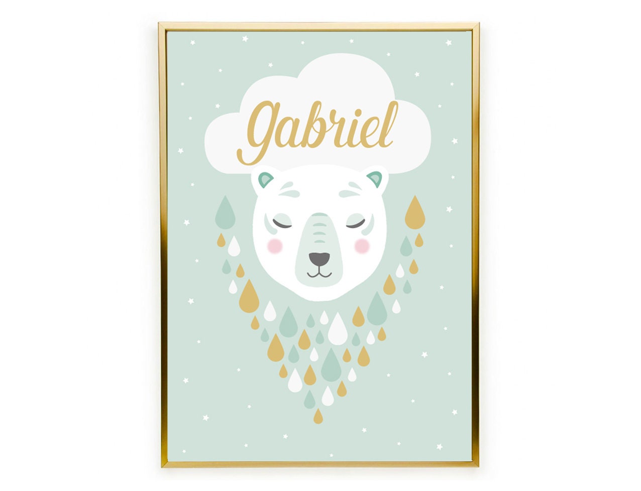 Affiche Enfant Personnalisable, Affiche Ours