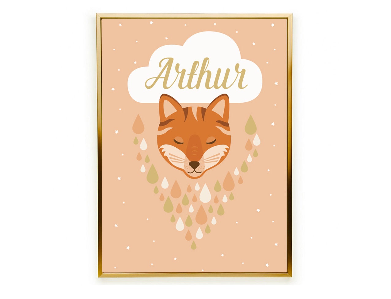 Affiche Personnalisable, Affiche Décorative Enfant, Renard