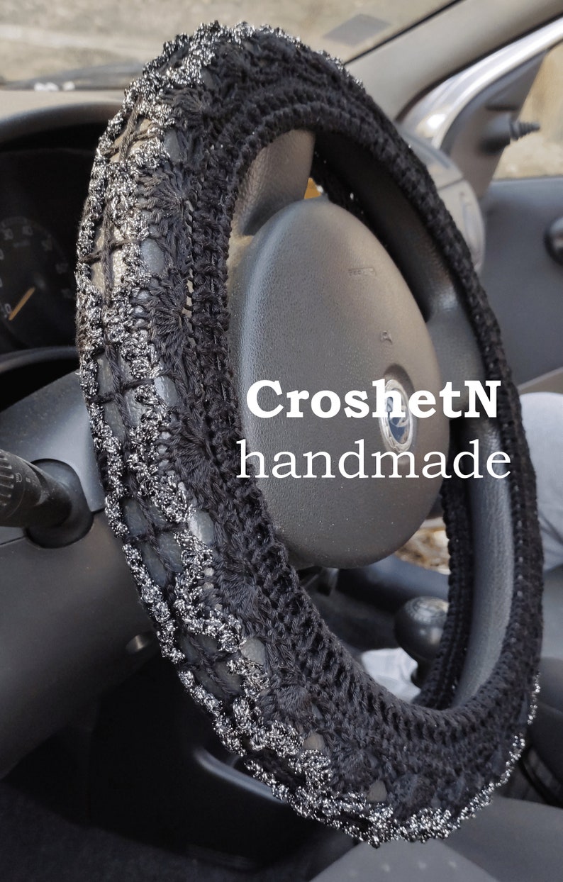 Glitter Car Accessories Car Gifts Crochet Wheel Cover Car