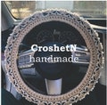 Handmade Crochet Cotton Steering Wheel Cover – Stylish Car Decor product logo