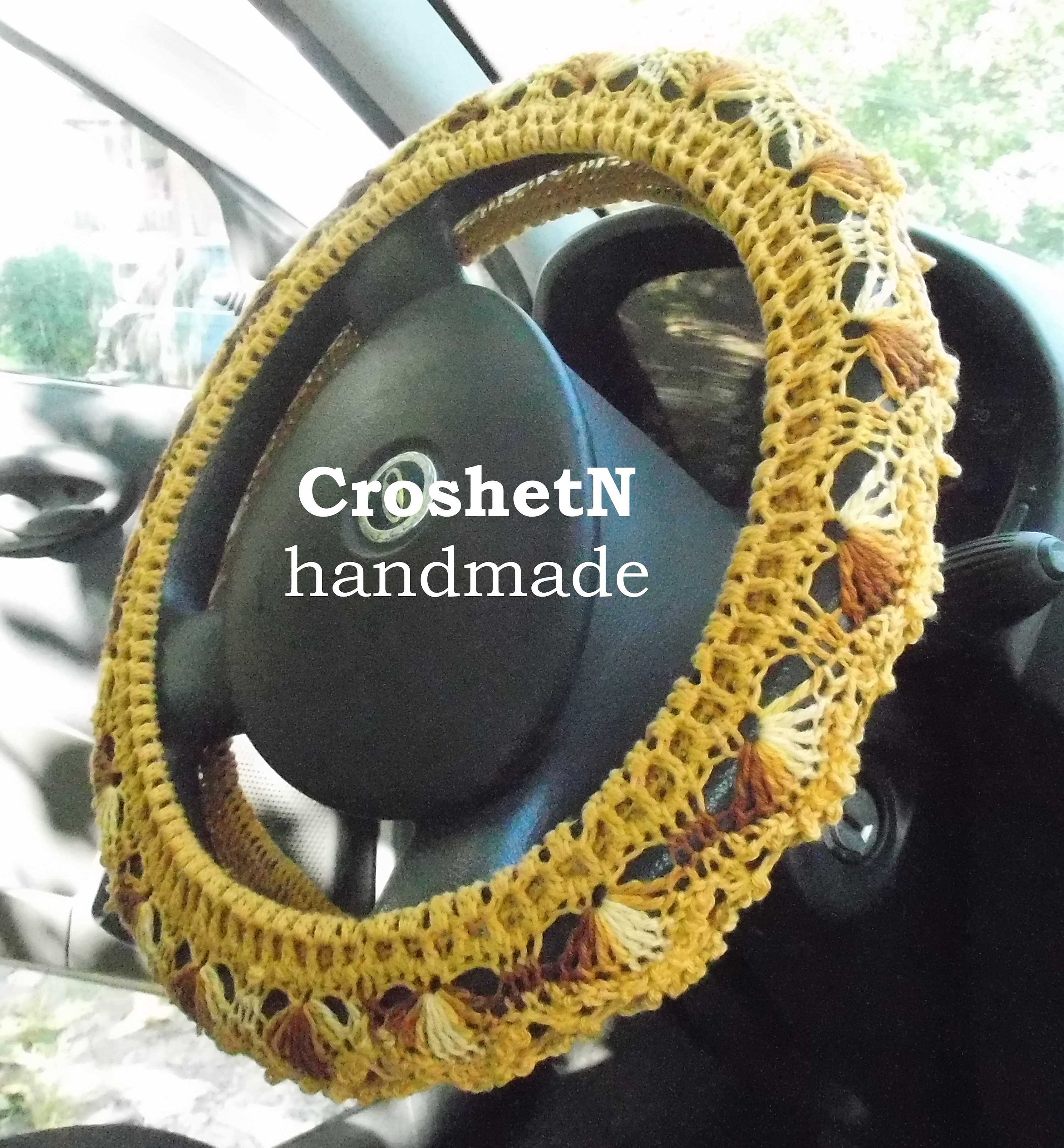 Steering Wheel Cover Crochet Steering Wheel Cover Car Décor Etsy