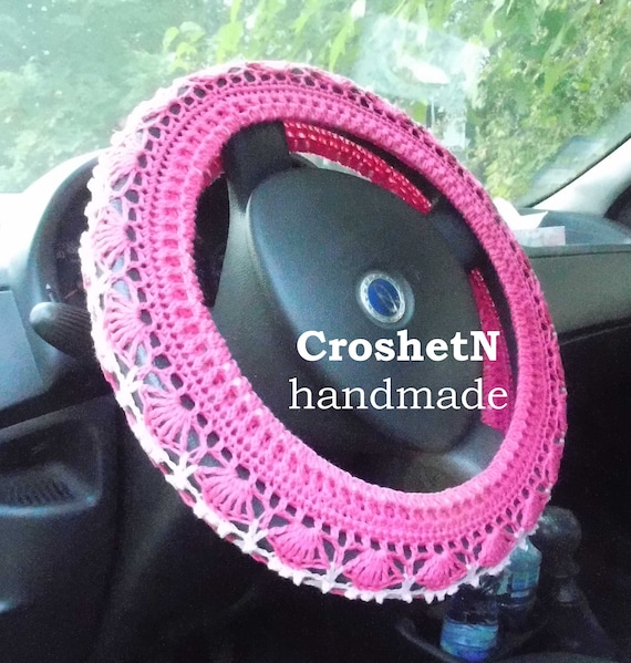 Steering wheel cover Crochet steering wheel cover Car decor Etsy