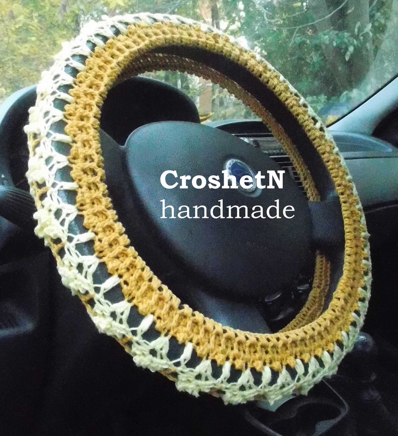 Steering wheel cover Crochet steering wheel cover Car decor Etsy