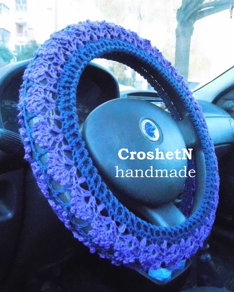 Steering wheel cover Crochet steering wheel cover Car decor Etsy